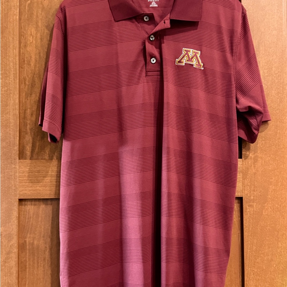 Minnesota Gophers Maroon Polo Shirt with Embroidered Logo Large